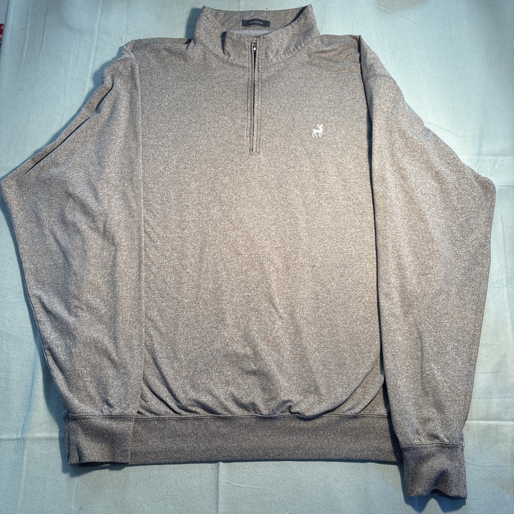 Turtleson Shirt 1/4 zip Gray Long Sleeve Men's XL